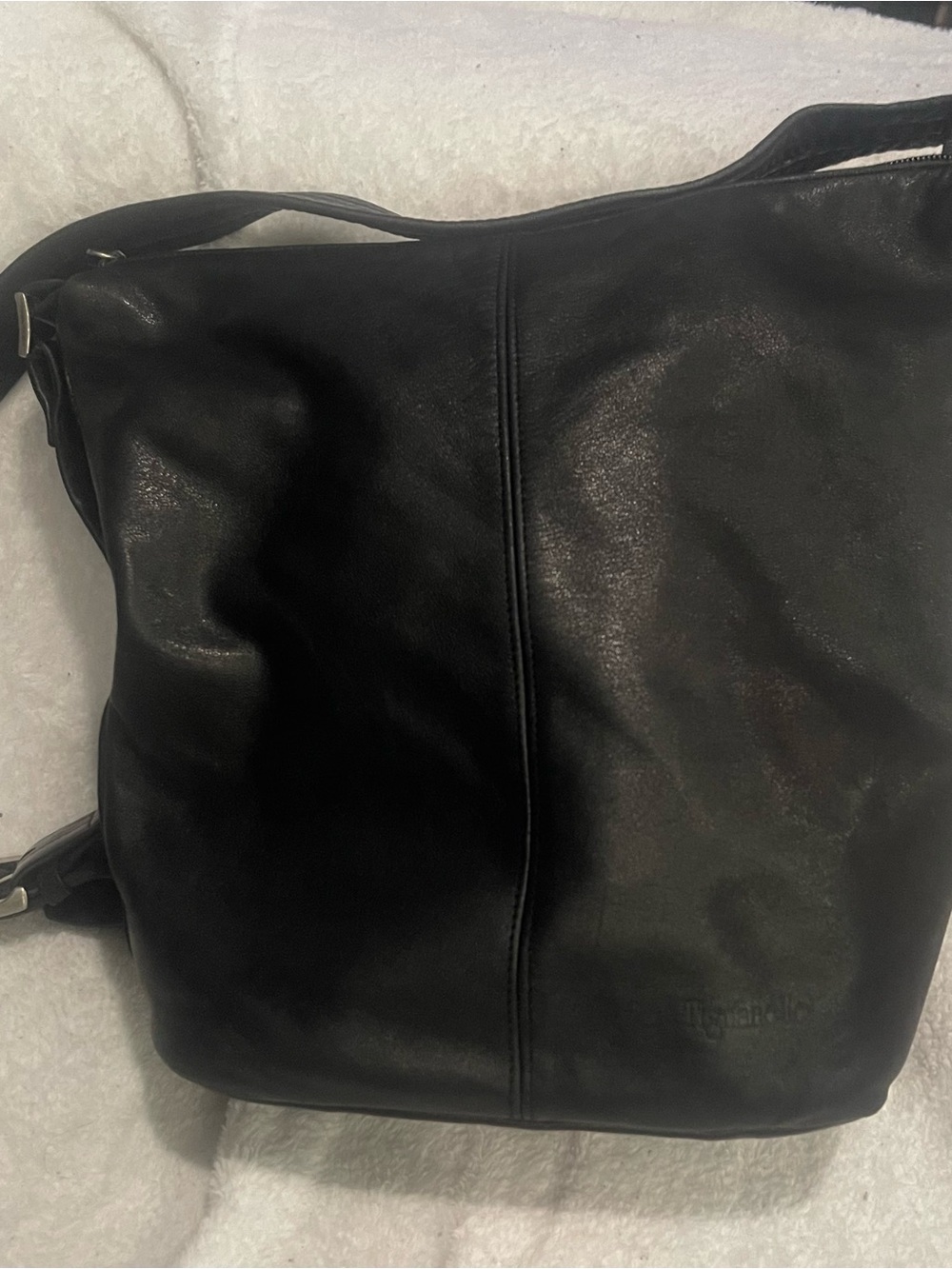 Tignanello Black Leather Shoulder or Crossbody Bag